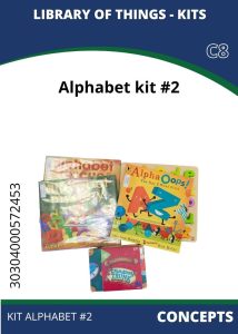 Concepts Alphabet Kit 2 Alphabet kit #2 featuring four children's books designed to help learn letters and words from the Library of Things.