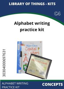 Concepts Alphabet Writing Image of an alphabet writing practice kit featuring a wipe-clean book for capital letters and alphabet cards, ideal for learning.