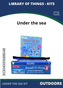 Outdoors Under the Sea Image of an "Under the Sea" kit featuring matching games and a large puzzle focused on ocean life.